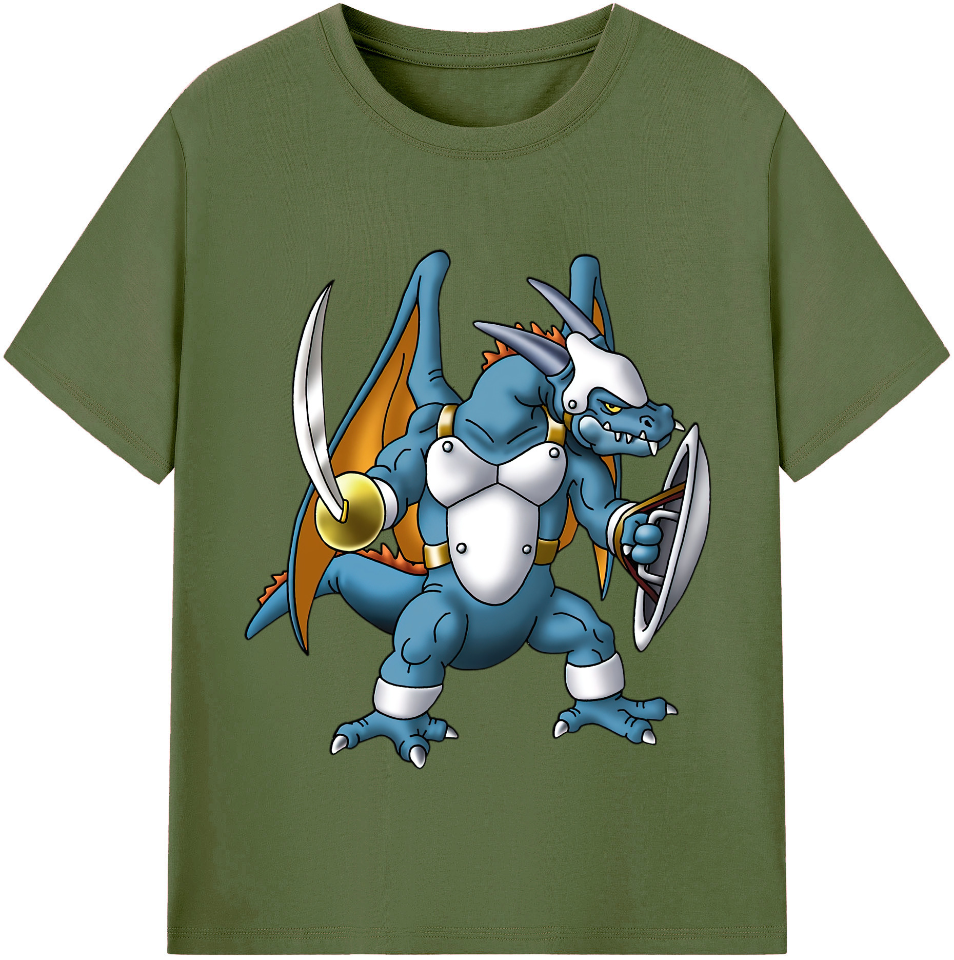 （画像用） ドラゴンクエスト Doragon Kuesuto Dragon Quest 綿100％半袖Tシャツ（フロントプリント）